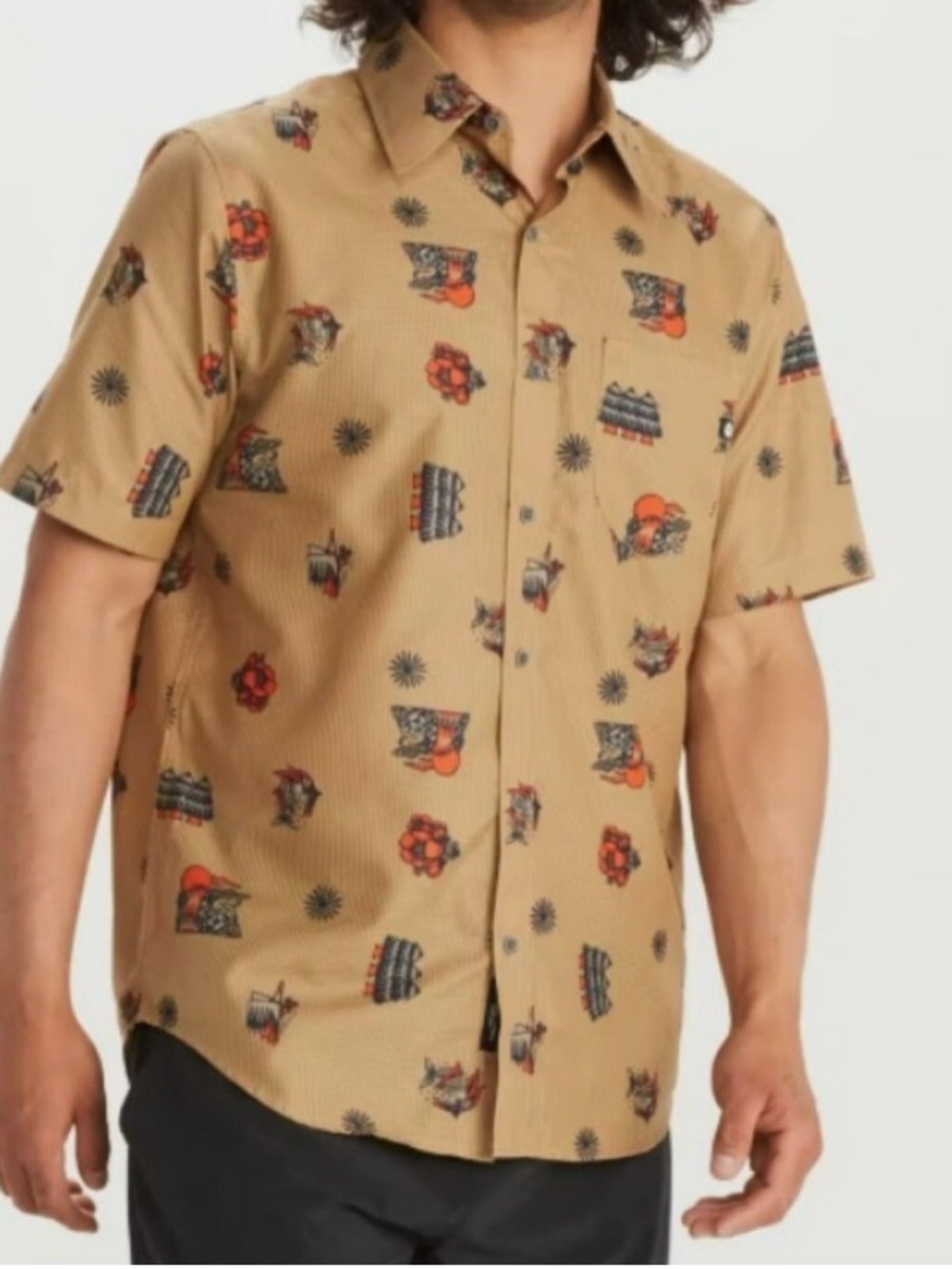 Marmot Syrocco Short Sleeve Shetland DJ Javier shirt - Picture 10 of 11
